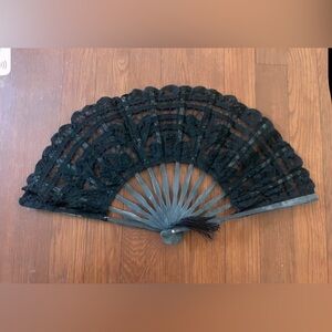 Elegant Black Lace Fan